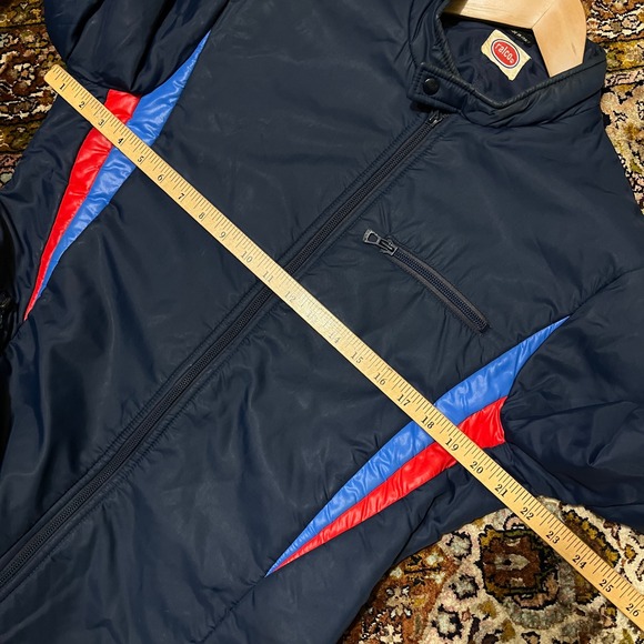 VTG 80s Ralco Italy Navy Blue Racing Moto Jacket Mens Medium Colorblock Zip Up - Picture 4 of 5
